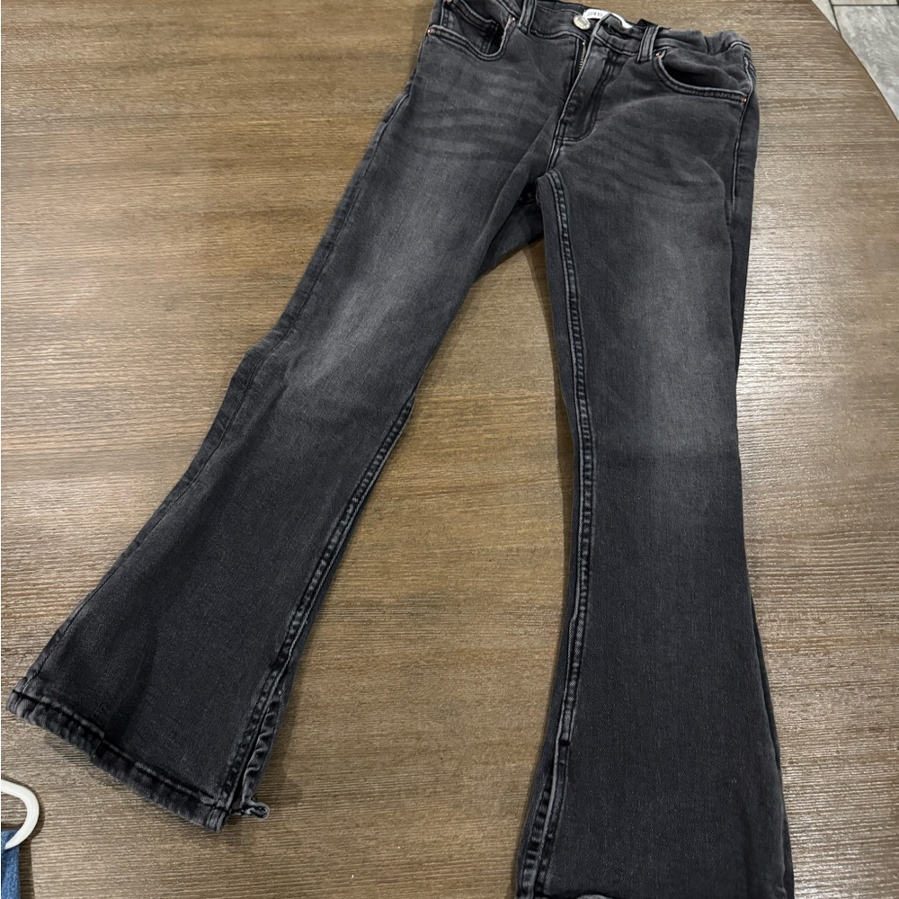 Zara girls flare Black Jeans 9